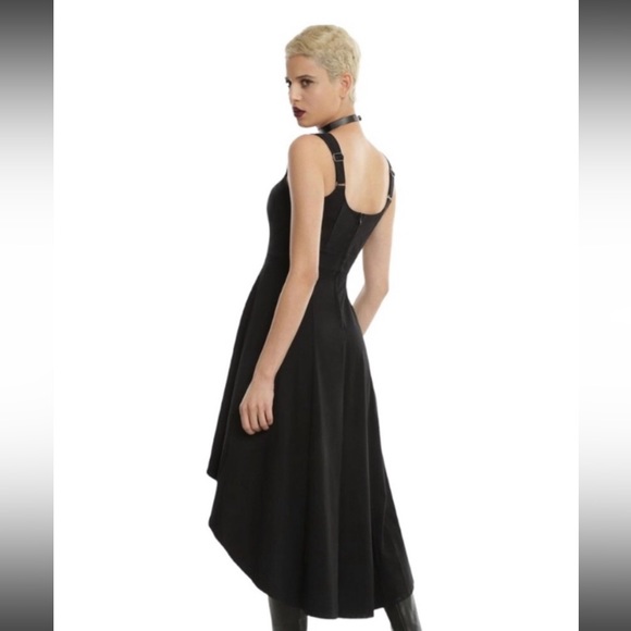 Hot Topic Royal Bones Black Rope Bodice Hi Low Dress - Picture 2 of 8